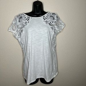 Sundance Catalog White Lace Cotton Top Sz S NEW NWT $88